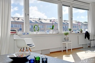 北欧风格小户型简洁白色40平米椅子效果图