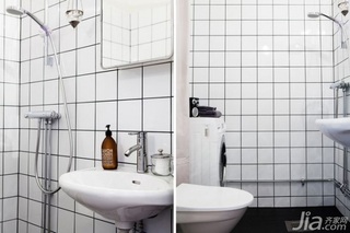 北欧风格小户型简洁50平米卫生间洗手台图片