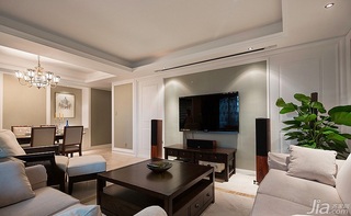 美式风格三居室富裕型客厅沙发效果图