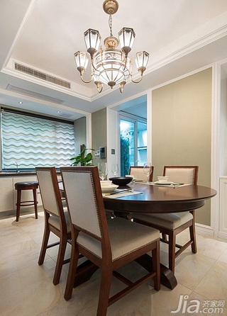 美式风格三居室富裕型餐厅餐桌图片