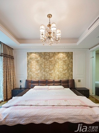 美式风格三居室富裕型卧室灯具图片