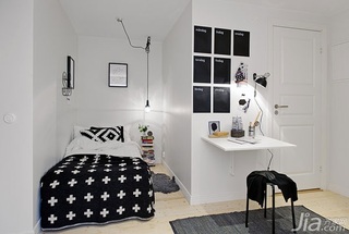 北欧风格小户型时尚50平米卧室床效果图