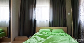 简约风格复式温馨绿色经济型卧室床图片