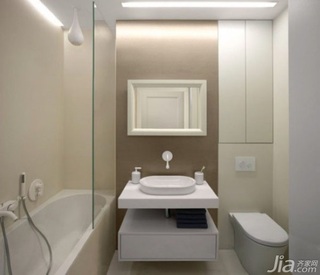 简约风格公寓简洁白色60平米卫生间洗手台效果图