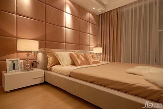 简欧风格二居室110平米卧室床效果图