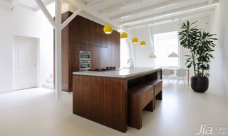 简约风格公寓简洁原木色经济型厨房橱柜设计
