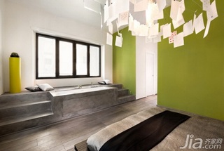 简约风格公寓另类绿色经济型卧室床图片
