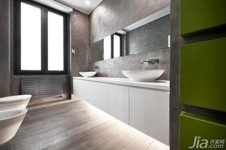 简约风格公寓简洁绿色经济型卫生间洗手台图片