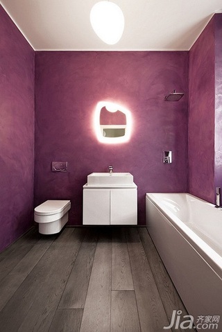 简约风格公寓简洁紫色经济型卫生间洗手台图片