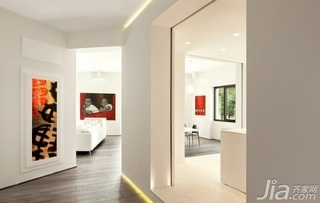 简约风格公寓简洁白色经济型客厅过道装修效果图