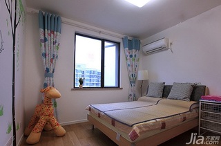 简约风格二居室80平米儿童房床效果图