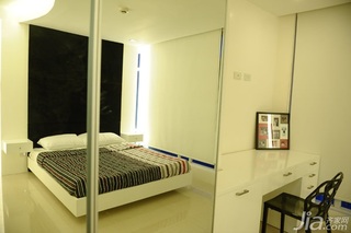 公寓简洁白色60平米卧室梳妆台图片