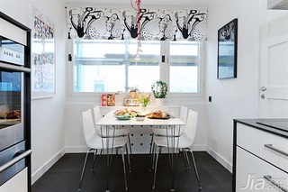 简约风格公寓小清新白色80平米餐厅餐桌图片