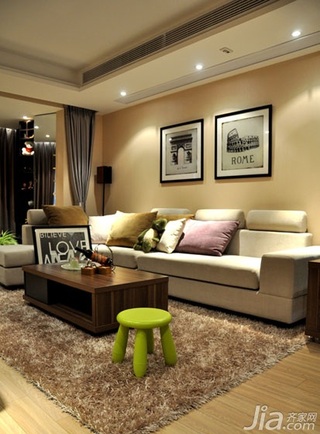 简约风格二居室温馨100平米客厅沙发效果图