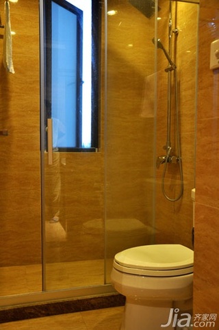 简约风格二居室简洁暖色调100平米卫生间设计