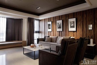 简约风格二居室古典原木色经济型客厅背景墙沙发效果图