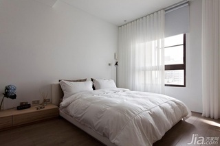 简约风格小户型简洁白色卧室床图片