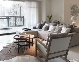 简约风格二居室灰色经济型客厅沙发效果图