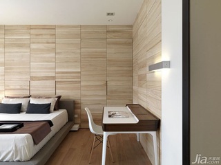 简约风格二居室经济型卧室卧室背景墙床效果图