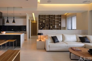 简约风格一居室简洁暖色调经济型客厅沙发图片