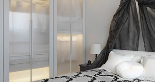 中式风格三居室时尚经济型卧室床图片