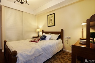 美式风格富裕型100平米卧室床图片