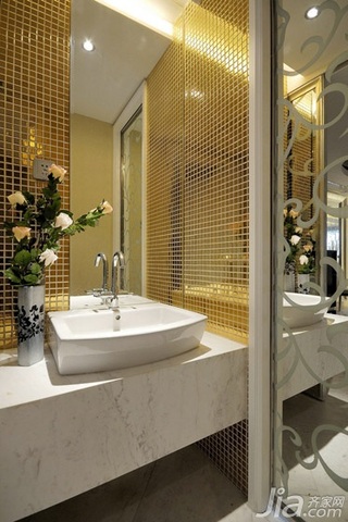 二居室另类金色富裕型卫生间洗手台图片