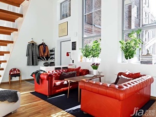 公寓小清新经济型80平米客厅沙发效果图