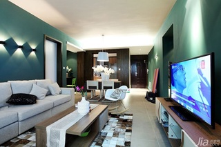 北欧风格三居室时尚110平米客厅电视柜图片