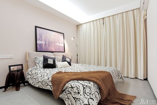 北欧风格三居室简洁110平米卧室床图片