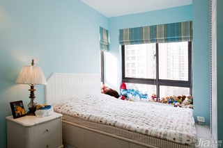 混搭风格二居室小清新蓝色110平米儿童房儿童床效果图