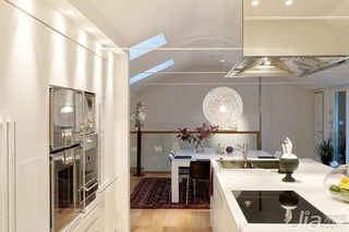 简约风格公寓简洁白色厨房橱柜安装图