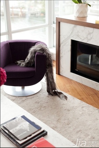 公寓简洁紫色140平米以上客厅沙发效果图