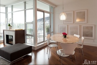 公寓白色140平米以上餐厅餐桌图片