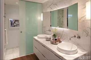 公寓实用白色140平米以上卫生间洗手台效果图