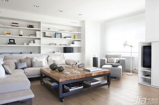 简约风格公寓时尚白色客厅沙发效果图