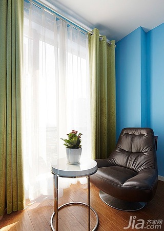 简约风格三居室130平米窗帘图片