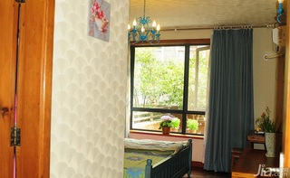 田园风格复式140平米以上卧室卧室背景墙设计图纸