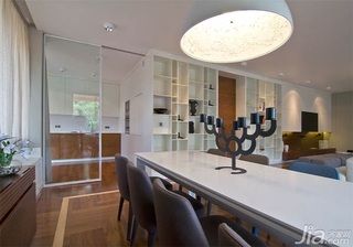 简约风格公寓简洁140平米以上厨房餐桌图片