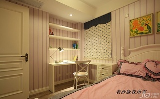 三居室粉色20万以上90平米儿童房装修
