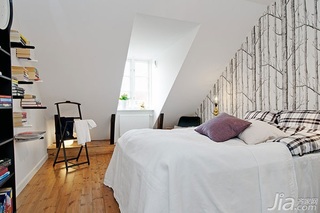 公寓舒适经济型卧室卧室背景墙床图片