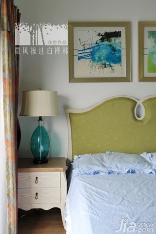 非空混搭风格三居室小清新富裕型床头柜效果图