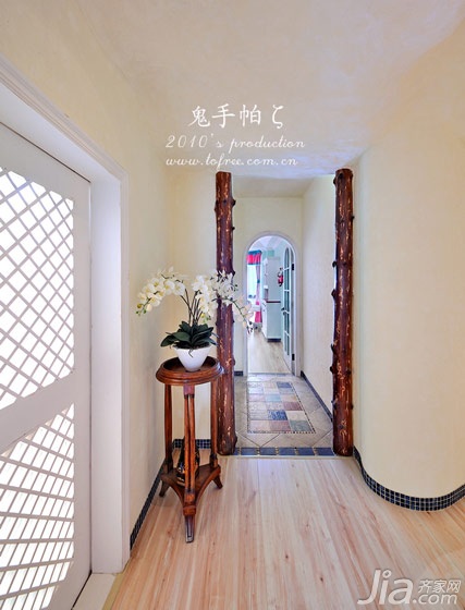 鬼手帕,三居室装修,100平米装修,豪华型装修,混搭风格,过道