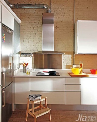 简约风格小户型实用白色厨房橱柜设计图纸