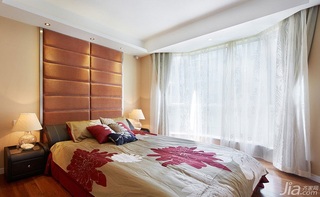 简约风格三居室120平米卧室床图片