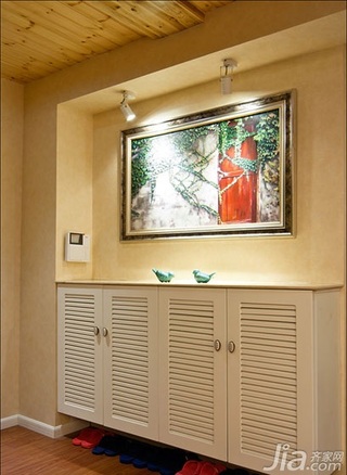 美式乡村风格三居室120平米玄关玄关柜图片