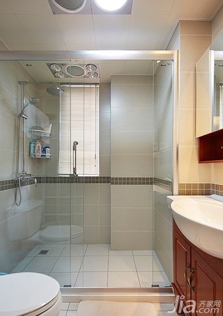 简约风格二居室90平米卫生间浴室柜效果图