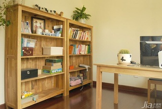 田园风格三居室80平米书房书桌效果图