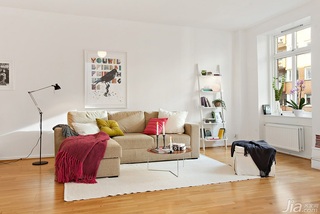 简约风格公寓白色客厅沙发效果图