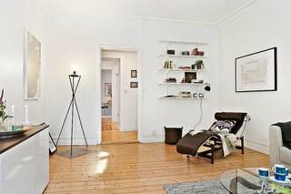 简约风格小户型简洁白色客厅沙发效果图